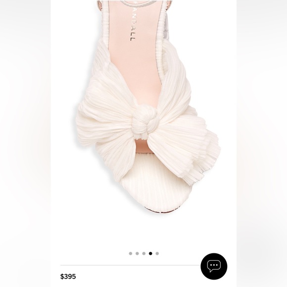 Loeffler Randall Camellia Knotted Sandals, pearl 3.5 in heel - Picture 3 of 6